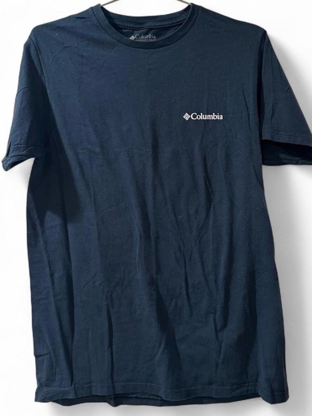 Columbia Men's Short Sleeve T-Shirt in Dark Navy with White Logo